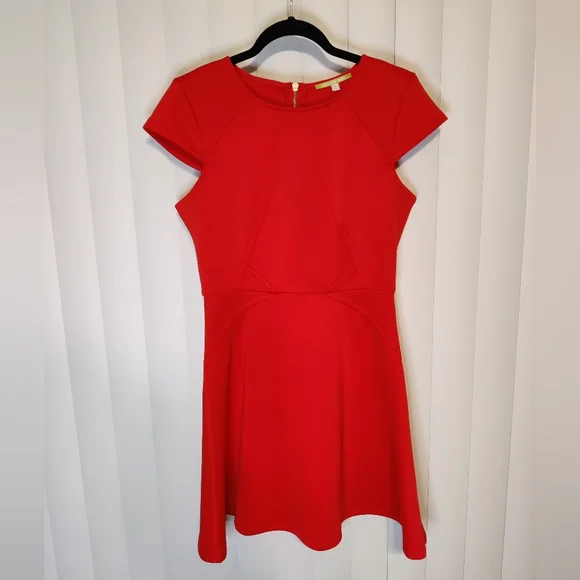 strapless open back dress Cora Orange Tie Back Mini Dress main image 1
